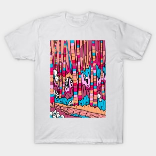 The Red And Blue Forest T-Shirt